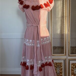 Tularosa Red and White Maxi Dress